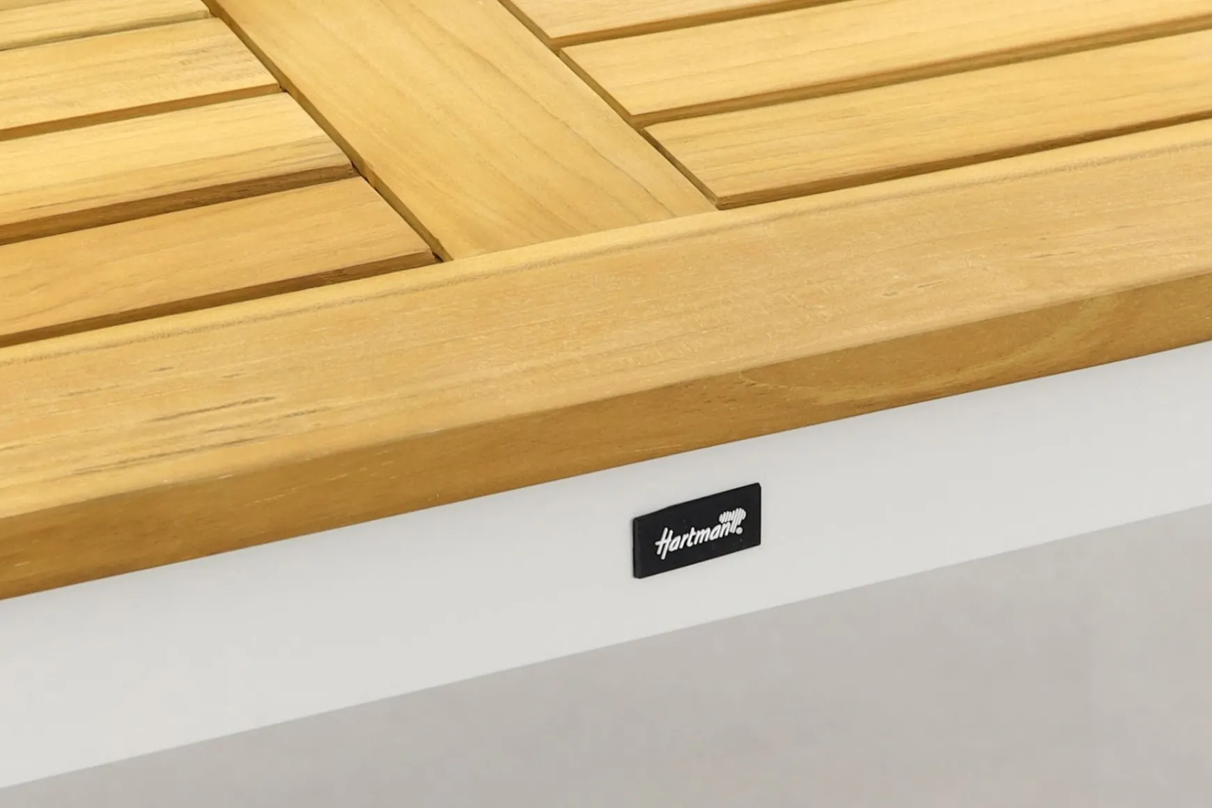 Hartman Sonata tuintafel 220x100 cm. - Teak/Wit (OP=OP)
