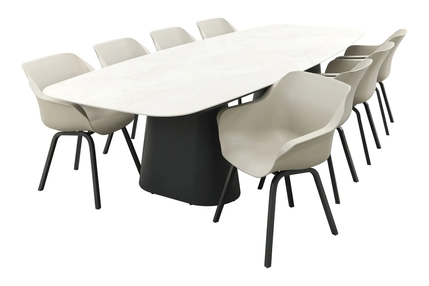 Hartman Sophie/Denver 8-persoons Deens ovale tuinset 320x120 cm.