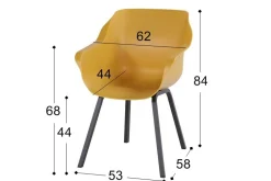 Hartman Sophie Element dining kuipstoel - Curry Yellow