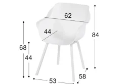Hartman Sophie Element dining kuipstoel - Wit