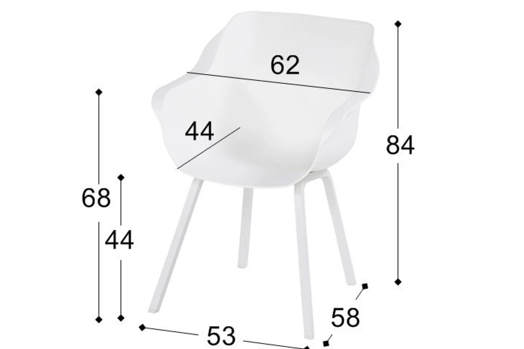 Hartman Sophie Element dining kuipstoel - Wit