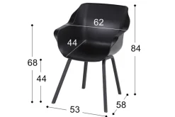 Hartman Sophie Element dining kuipstoel - Carbon Black