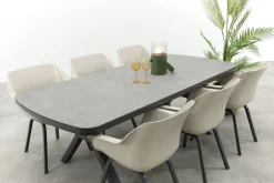 Hartman Sophie Element/Ponto tuinset voor 6 personen 220x100 cm. - Antraciet