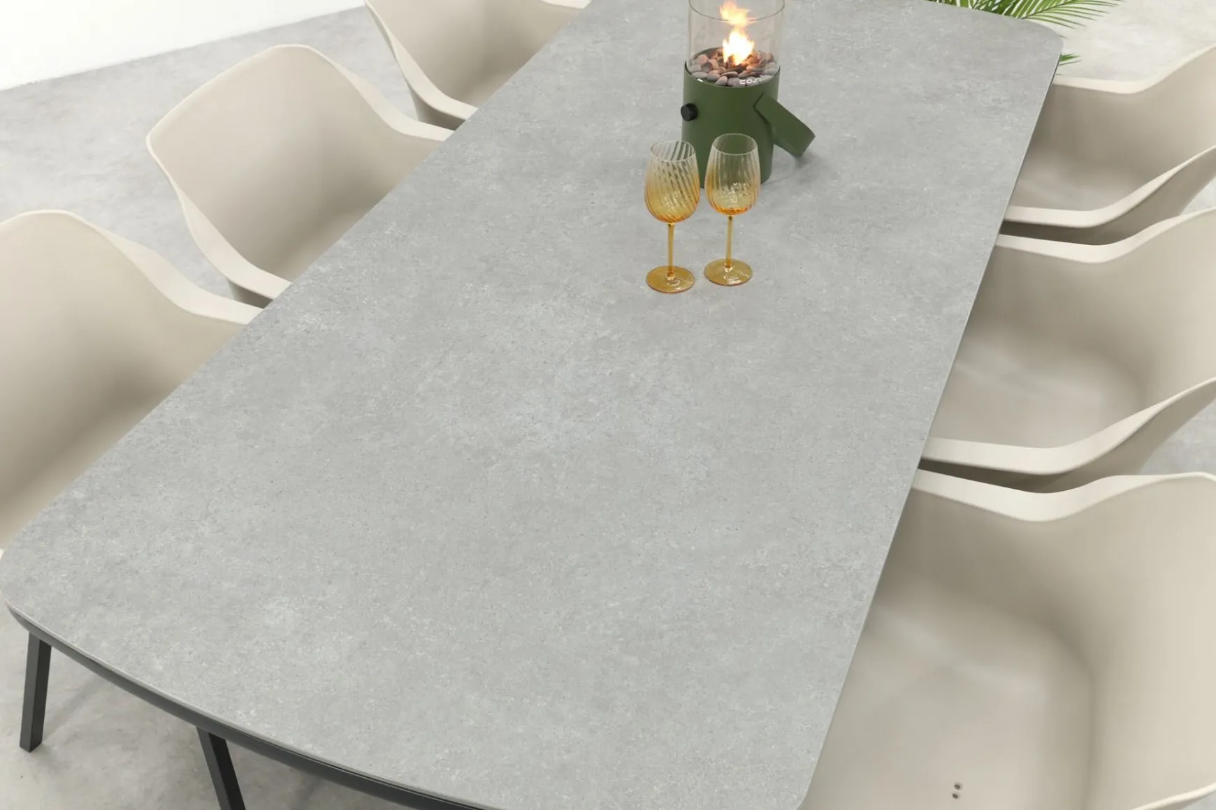 Hartman Sophie Element/Ponto tuinset voor 6 personen 220x100 cm. - Antraciet