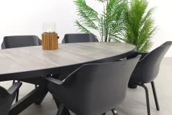 Hartman Sophie Element/Silva houtlook 240x115 cm. ovale tuinset - 7-delig