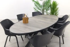 Hartman Sophie Element/Silva houtlook 240x115 cm. ovale tuinset - 7-delig