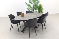 Hartman Sophie Element/Silva houtlook 240x115 cm. ovale tuinset - 7-delig