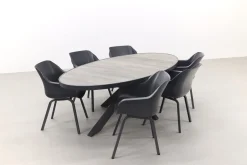 Hartman Sophie Element/Silva houtlook 240x115 cm. ovale tuinset - 7-delig