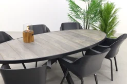 Hartman Sophie Element/Silva houtlook 240x115 cm. ovale tuinset - 7-delig