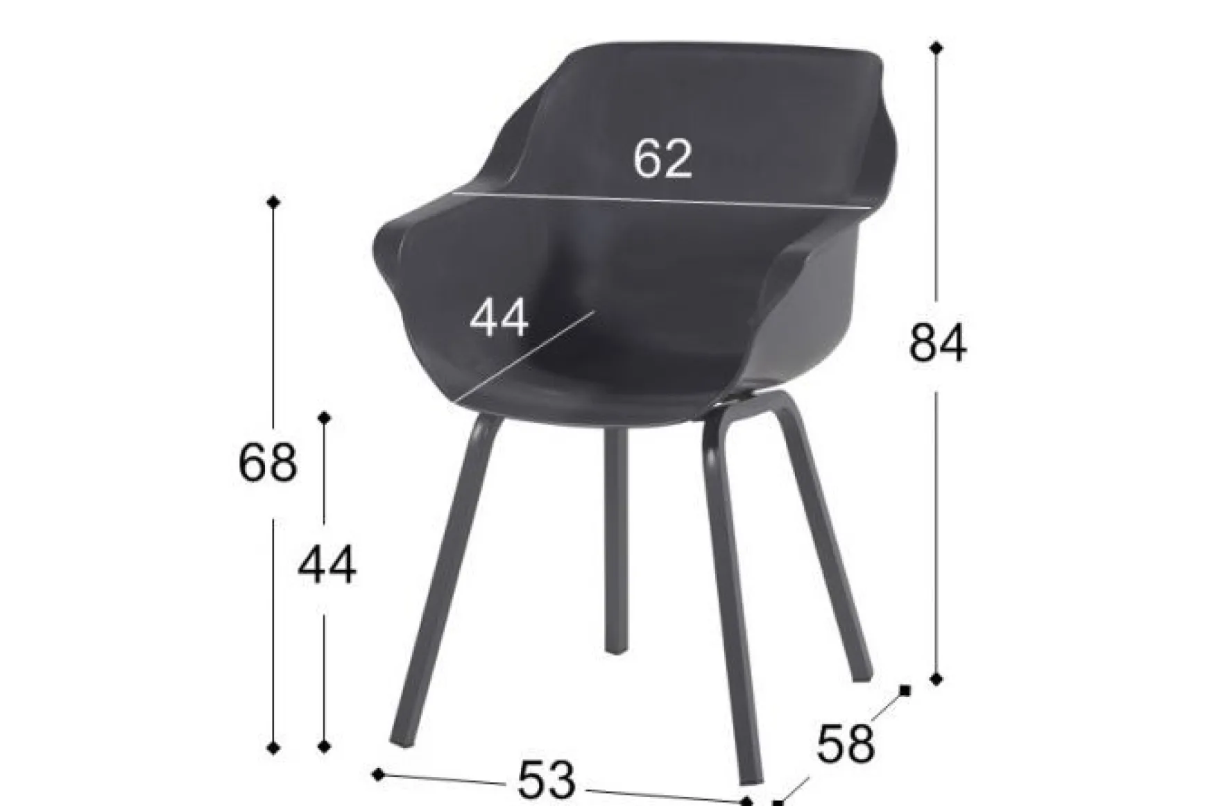 Hartman Sophie Element Xerix / Garden Impressions Edison 122 cm. - ronde tuinset