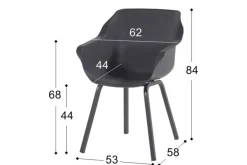 Hartman Sophie Element Xerix / Garden Impressions Edison 148 cm. - ronde tuinset