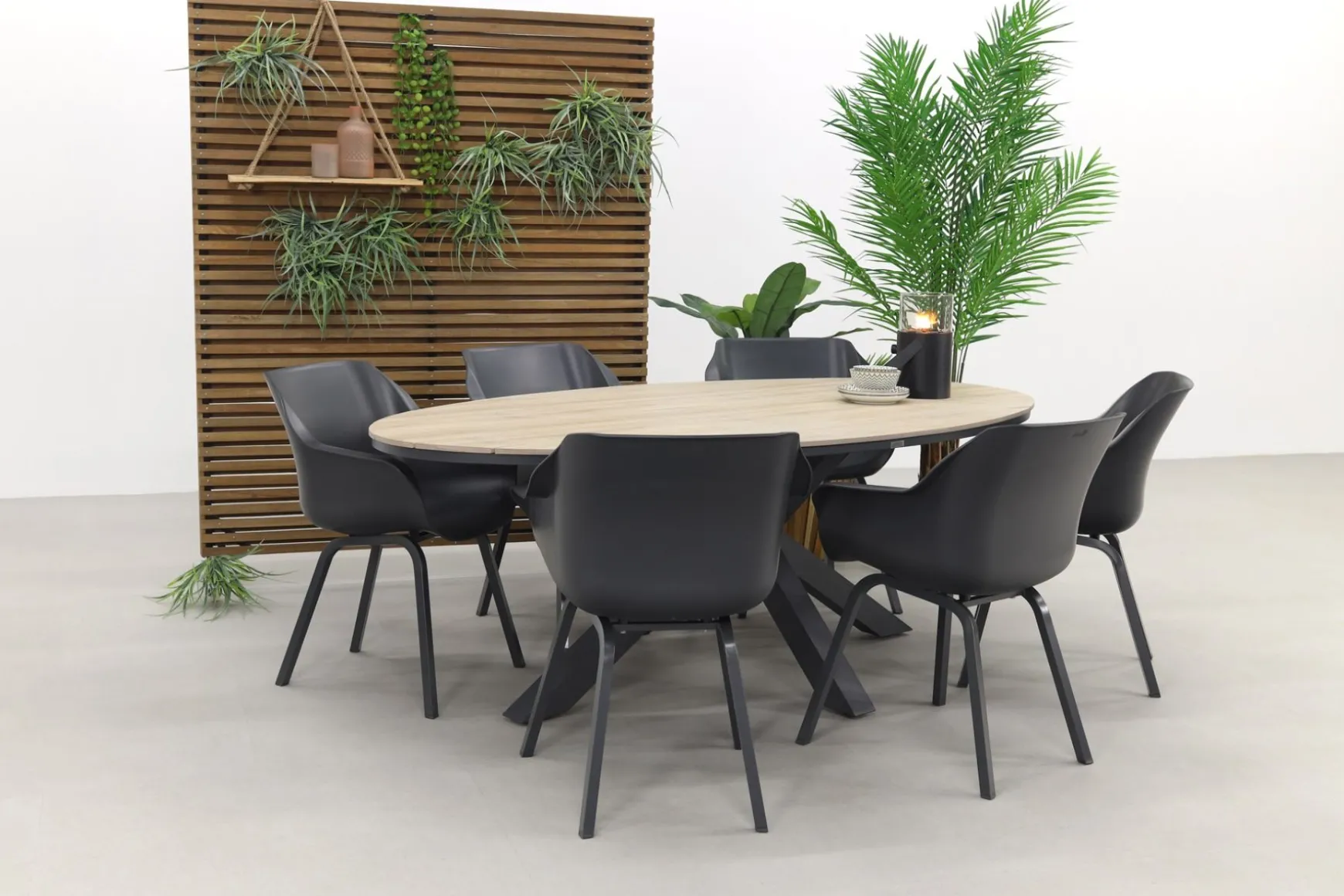 Hartman Sophie Element - Xerix / GI Edison 220 x 115 cm. tafel - ovale tuinset
