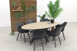 Hartman Sophie Element - Xerix / GI Edison 220 x 115 cm. tafel - ovale tuinset