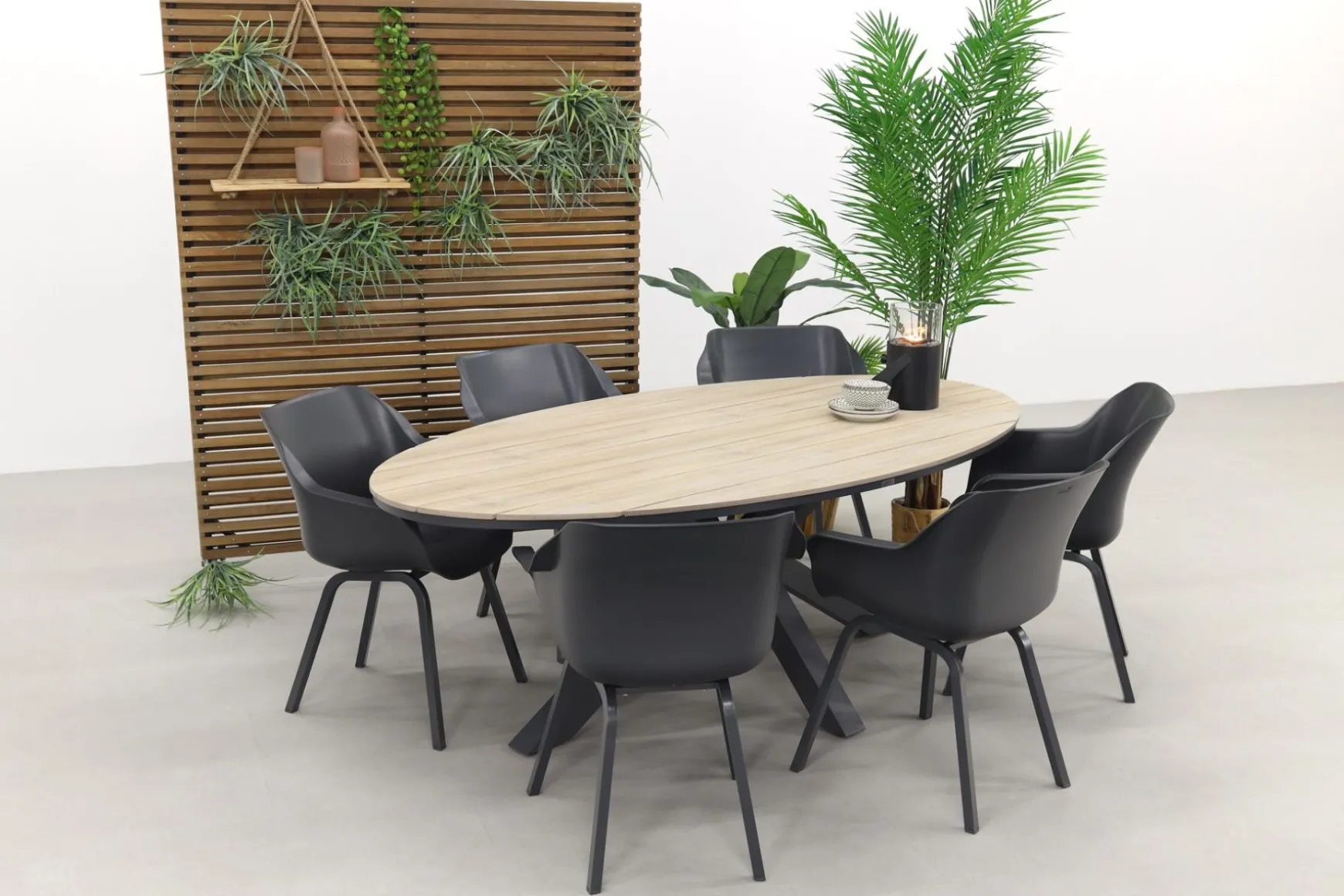 Hartman Sophie Element - Xerix / GI Edison 220 x 115 cm. tafel - ovale tuinset