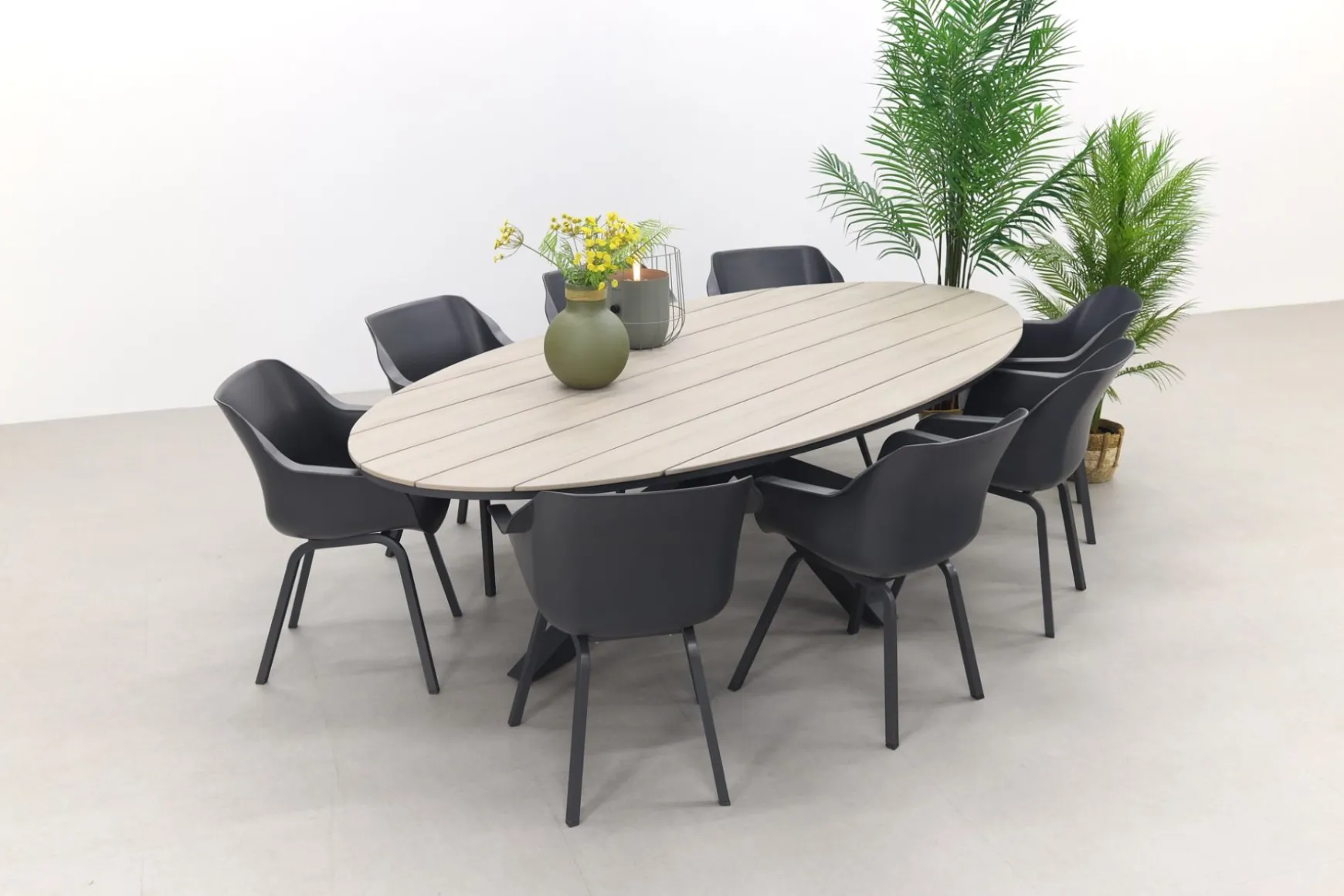 Hartman Sophie Element - Xerix / GI Edison 280x140 cm. tafel - ovale tuinset