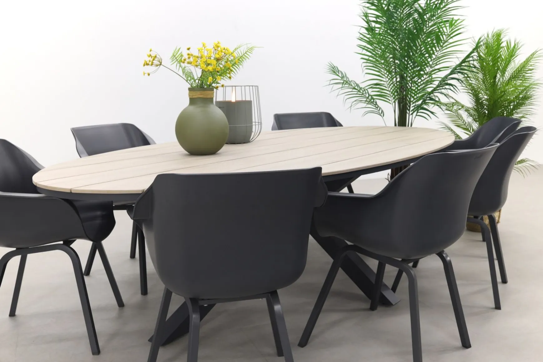 Hartman Sophie Element - Xerix / GI Edison 280x140 cm. tafel - ovale tuinset
