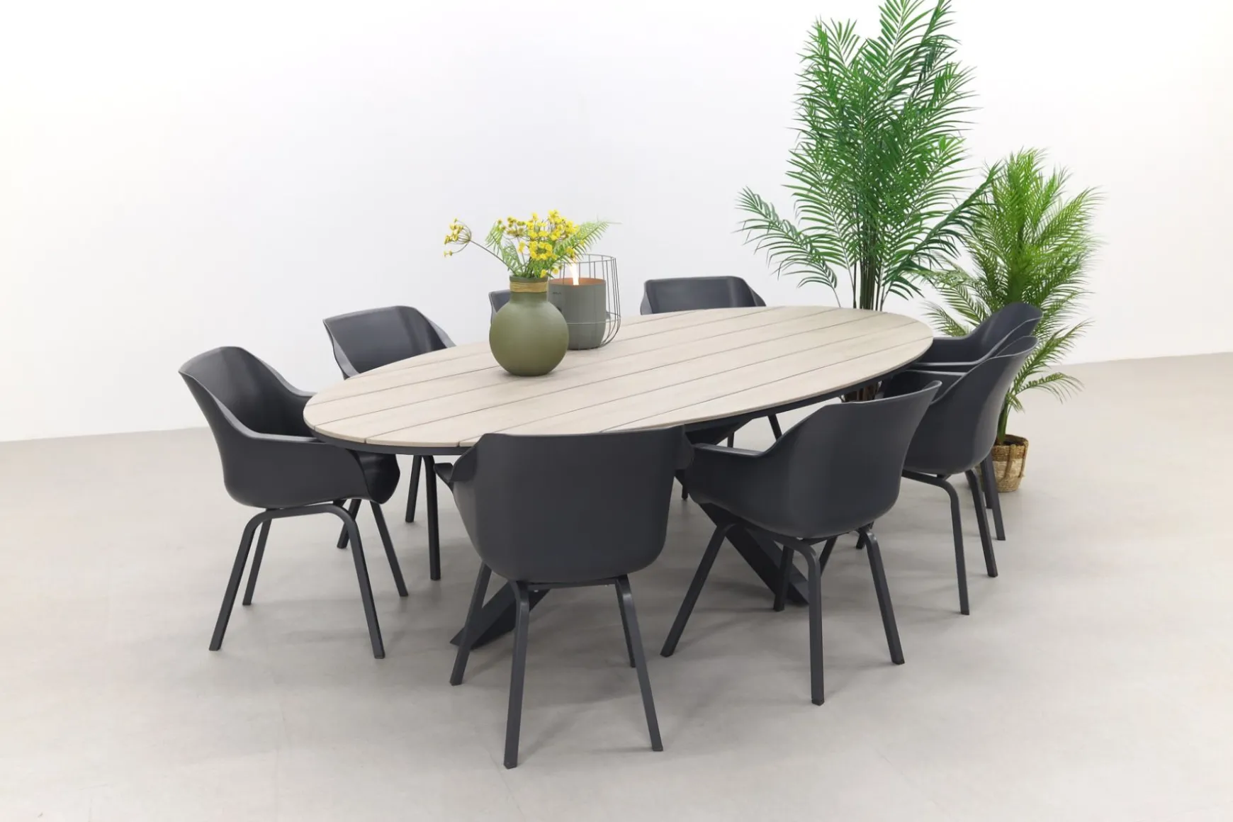 Hartman Sophie Element - Xerix / GI Edison 280x140 cm. tafel - ovale tuinset