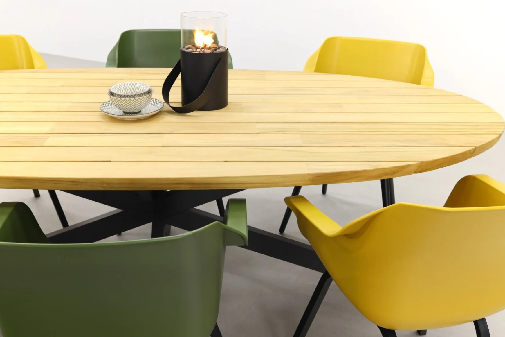 Hartman Sophie element yellow/green/Taste Prado 240x115 cm. tuinset - 7-delig