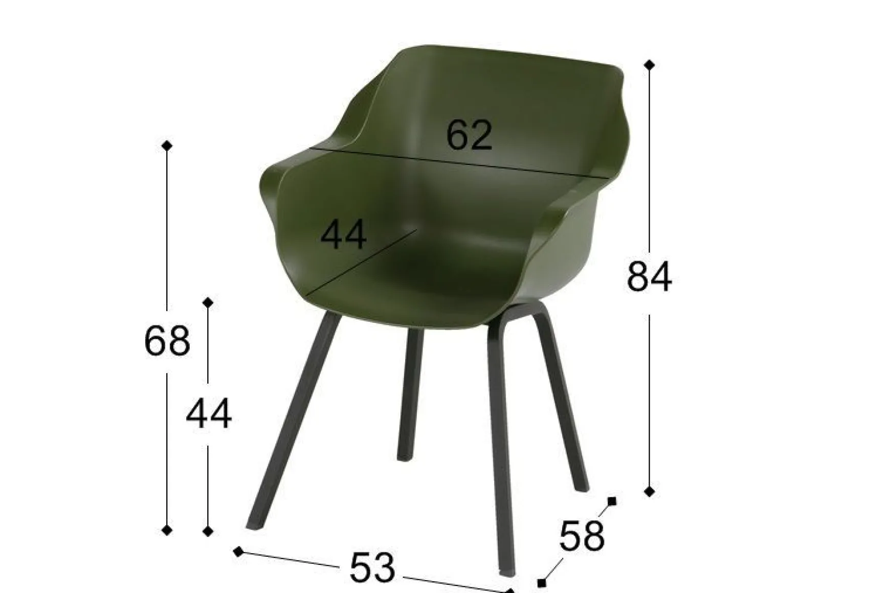 Hartman Sophie element yellow/green/Taste Prado 240x115 cm. tuinset - 7-delig