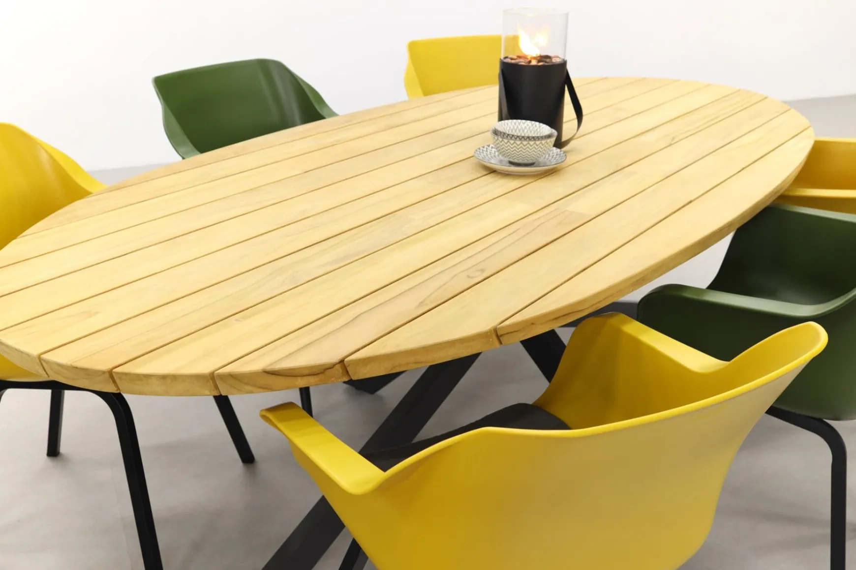 Hartman Sophie element yellow/green/Taste Prado 240x115 cm. tuinset - 7-delig