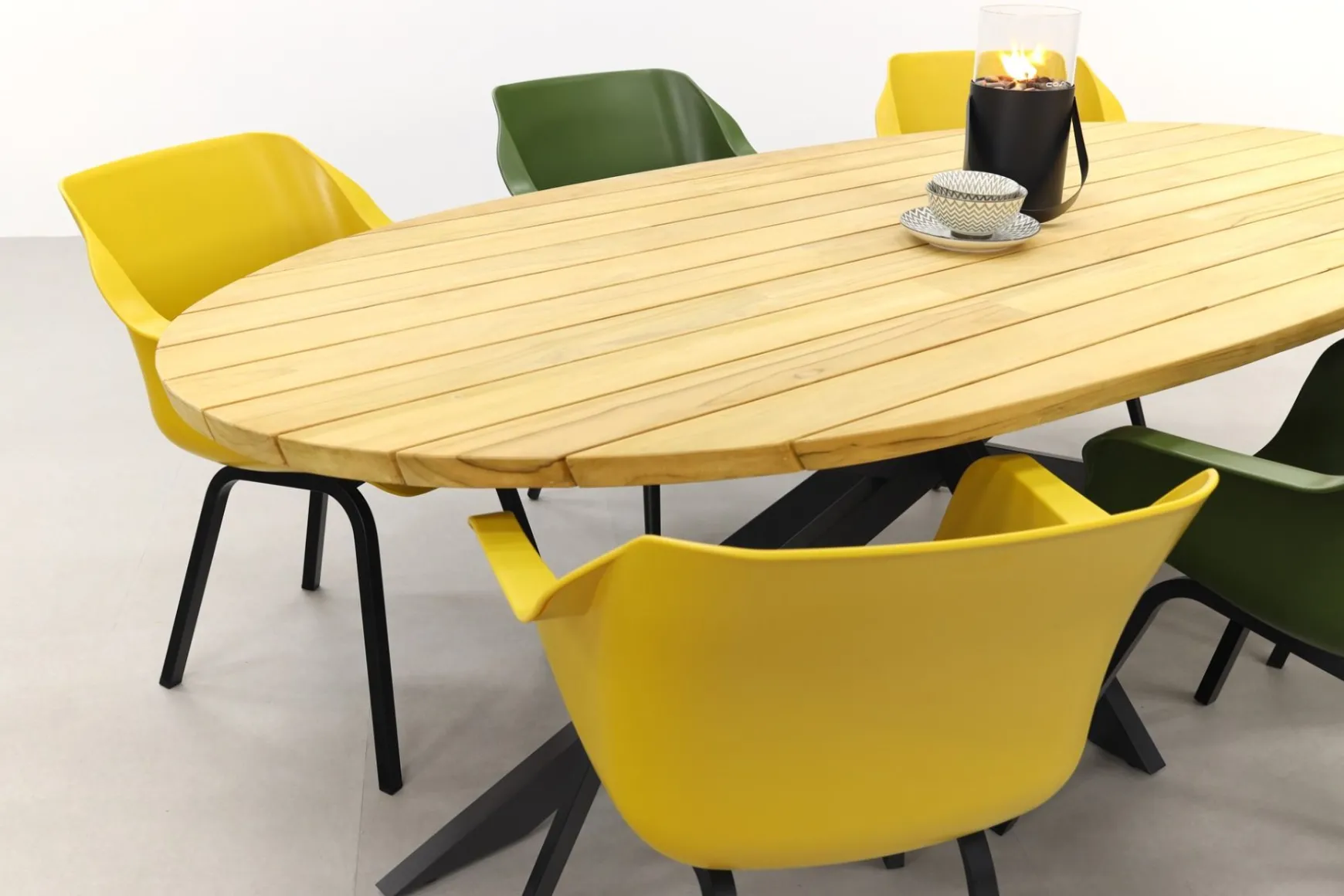 Hartman Sophie element yellow/green/Taste Prado 240x115 cm. tuinset - 7-delig