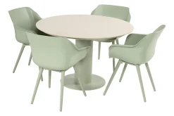 Hartman Sophie/Girona ronde tuinset voor 4 personen 120 cm. - Soft Green