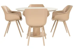 Hartman Sophie/Girona ronde tuinset voor 4 personen 120 cm. - Cappuccino