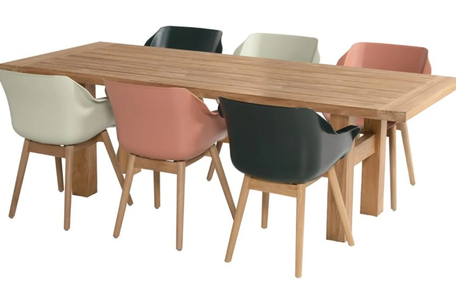 Hartman Sophie Studio dining armstoel - Night Green - Teak poot OP=OP