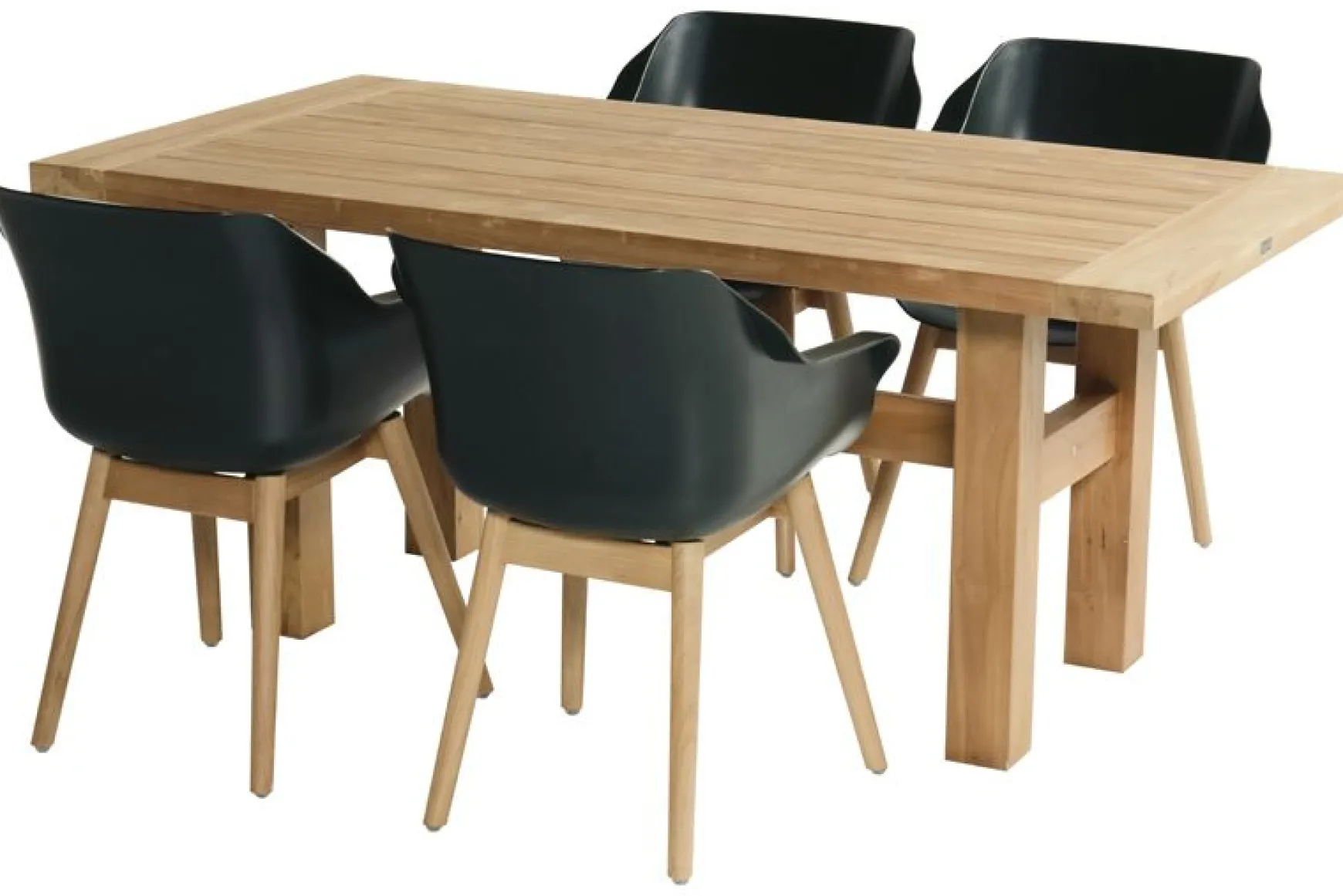Hartman Sophie Studio dining armstoel - Night Green - Teak poot OP=OP