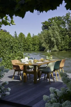Hartman Sophie Studio dining armstoel - Night Green - Teak poot OP=OP