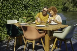 Hartman Sophie Studio dining armstoel - Night Green - Teak poot OP=OP