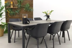 Hartman Sophie Xerix/Kings 6-persoons dining tuinset 220x100 cm. - Antraciet