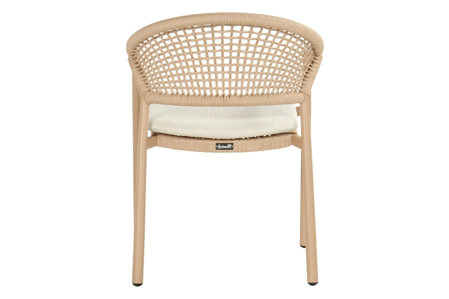 Hartman Taragona/Girona ronde stapelbare tuinset voor 4 personen 120 cm. - Cappuccino
