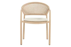 Hartman Taragona/Girona ronde stapelbare tuinset voor 4 personen 120 cm. - Cappuccino