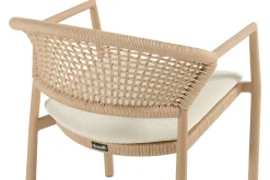 Hartman Taragona/Girona ronde stapelbare tuinset voor 4 personen 120 cm. - Cappuccino