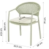 Hartman Taragona/Girona ronde stapelbare tuinset voor 4 personen 120 cm. - Soft Green