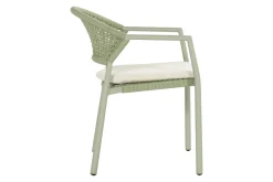 Hartman Taragona/Girona ronde stapelbare tuinset voor 4 personen 120 cm. - Soft Green