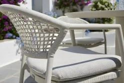 Hartman Taragona/Girona ronde stapelbare tuinset voor 4 personen 120 cm. - Sand