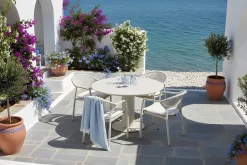 Hartman Taragona/Girona ronde stapelbare tuinset voor 4 personen 120 cm. - Sand