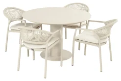 Hartman Taragona/Girona ronde stapelbare tuinset voor 4 personen 120 cm. - Sand