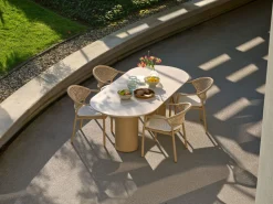 Hartman Taragona stapelbare rope dining tuinstoel - Cappuccino