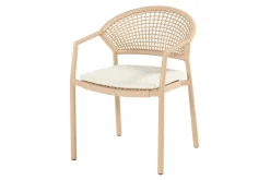 Hartman Taragona stapelbare rope dining tuinstoel - Cappuccino