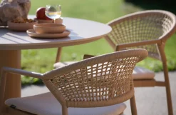 Hartman Taragona/Valencia ovale stapelbare tuinset voor 6 personen 220x100 cm. - Cappuccino