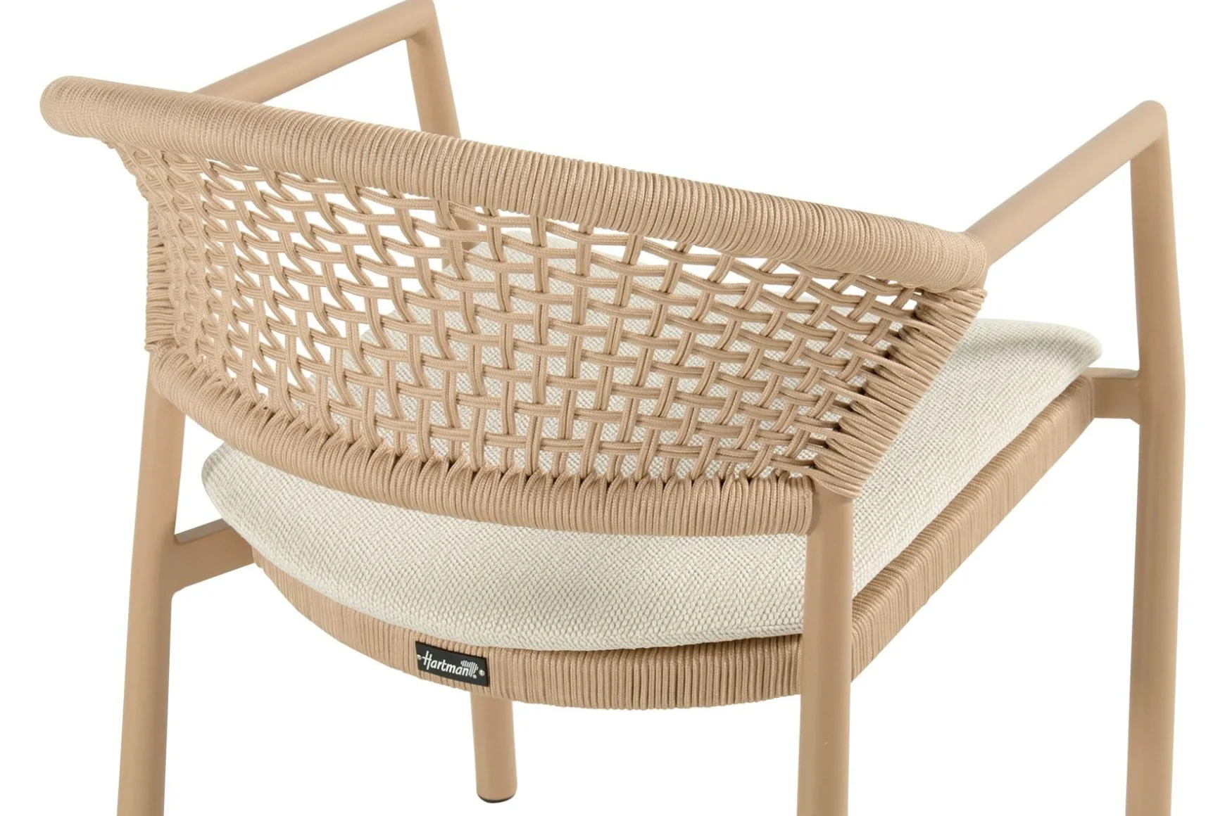 Hartman Taragona/Valencia ovale stapelbare tuinset voor 6 personen 220x100 cm. - Cappuccino