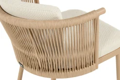 Hartman Toledo/Girona ronde rope tuinset voor 4 personen 120 cm. - Cappuccino