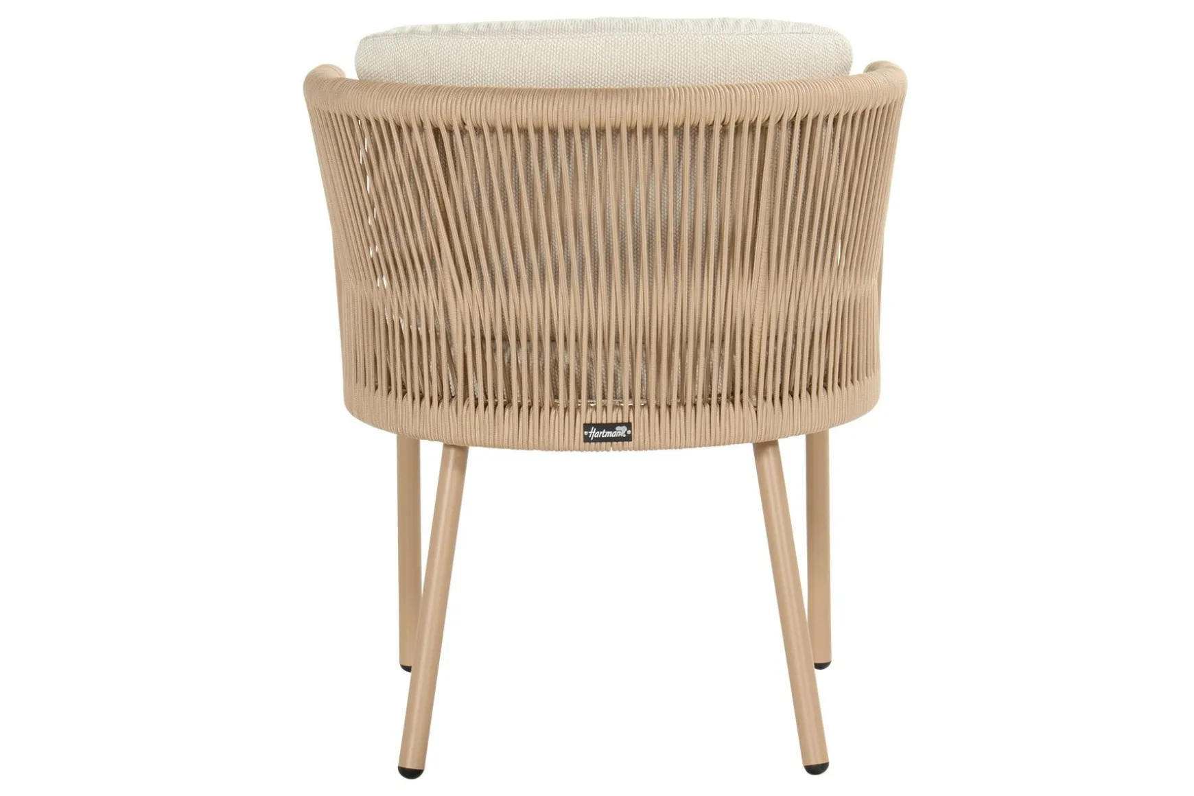 Hartman Toledo/Girona ronde rope tuinset voor 4 personen 120 cm. - Cappuccino
