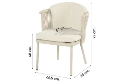 Hartman Toledo/Valencia ovale tuinset voor 6 personen 220x100 cm. - Sand