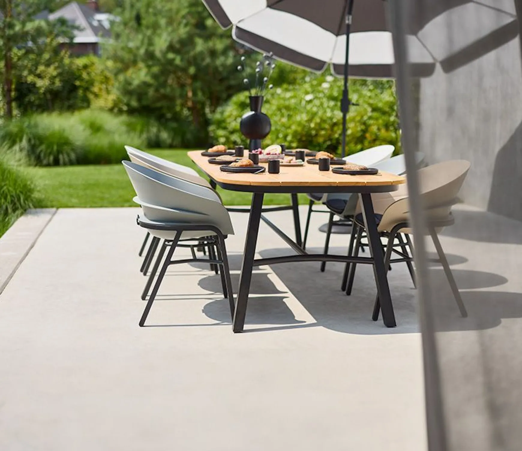 Hartman Tubb stokparasol Ø300 cm. - Donkergrijs OP=OP