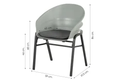 Hartman Tubb verstelbare tuinstoel (dining & lounge) - Concrete Grey