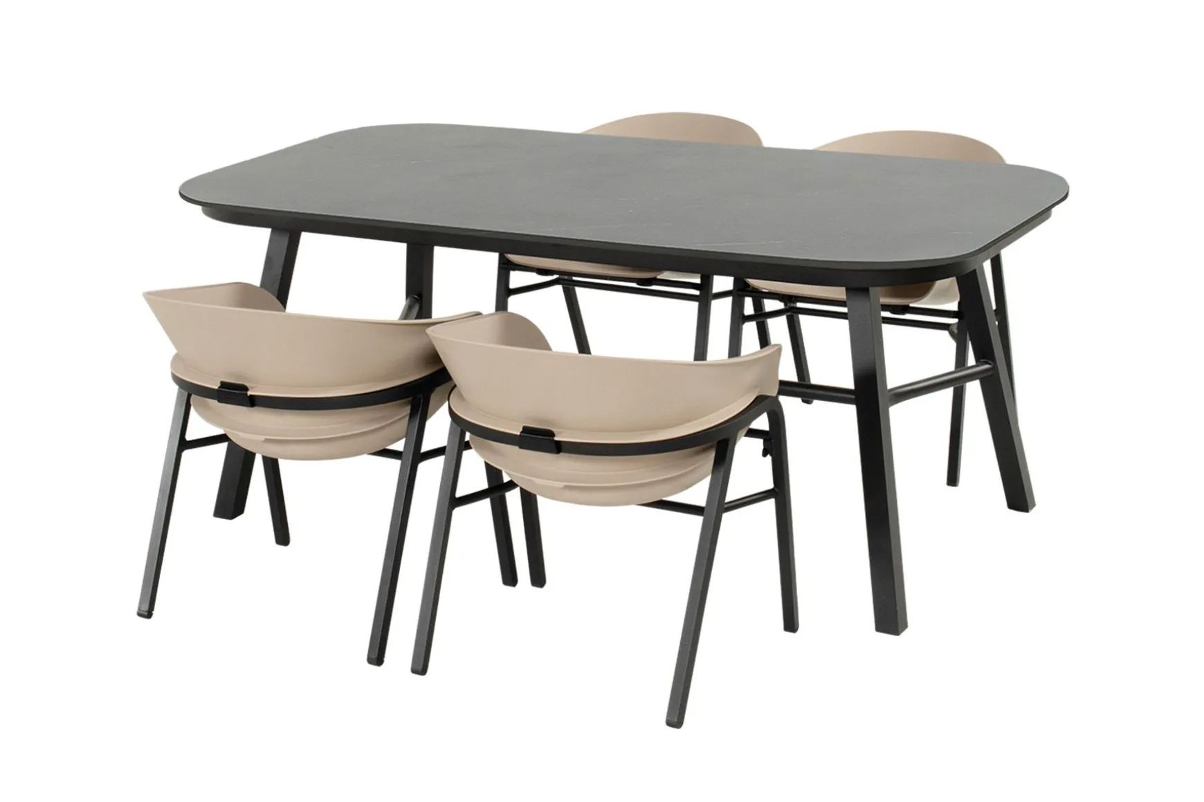 Hartman Tubb verstelbare tuinset 185x100 cm. (5-delig) - Keramiek/Soft Taupe